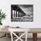 Full moon over Scripps Pier by Ann Collins Danita Delimont 24-in. W x 18-in. H. Canvas Wall Art Print Framed in Grey